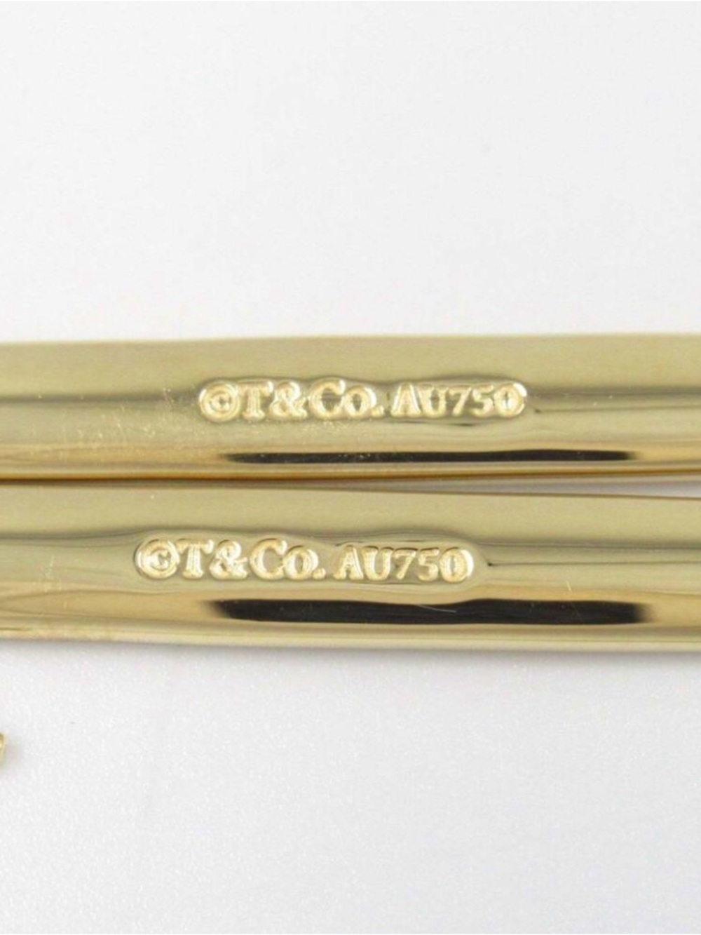 Tiffany & Co. 1837 Plate Earrings, 18K Yellow Gold - Picture 4 of 5